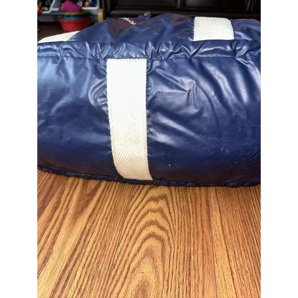 Vintage 70S / 80S Adidas Bag Shopper‎ Beach Bag Blue White 1.78Z